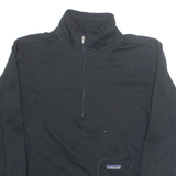 PATAGONIA Womens Fleece Black 1/4 Zip S