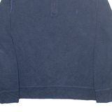 POLO RALPH LAUREN Mens Jumper Blue 1/4 Zip Tight Knit L