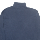 POLO RALPH LAUREN Mens Jumper Blue 1/4 Zip Tight Knit L