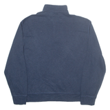 POLO RALPH LAUREN Mens Jumper Blue 1/4 Zip Tight Knit L