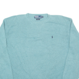 POLO RALPH LAUREN Mens Jumper Blue Tight Knit 2XL