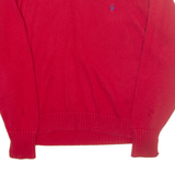 POLO RALPH LAUREN Mens Jumper Red Tight Knit L