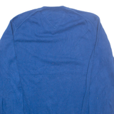 TOMMY HILFIGER Mens Jumper Blue V-Neck Tight Knit L