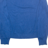 TOMMY HILFIGER Mens Jumper Blue V-Neck Tight Knit L