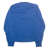 TOMMY HILFIGER Mens Jumper Blue V-Neck Tight Knit L