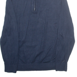 NAUTICA Mens Jumper Blue 1/4 Zip Tight Knit L