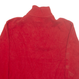 POLO RALPH LAUREN Mens Jumper Red 1/4 Zip Tight Knit XL