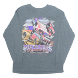 Placerville Speedway Mens T-Shirt Grey Long Sleeve USA L