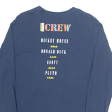 DISNEY Crew Mens T-Shirt Blue Long Sleeve L