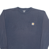 CARHARTT Mens T-Shirt Blue Long Sleeve XL