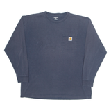 CARHARTT Mens T-Shirt Blue Long Sleeve XL