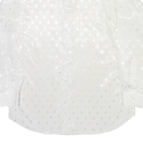 ANS FASHIONS Mens Shirt White Geometric Long Sleeve M