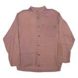 MODAS BAGDAD Mens Plain Shirt Brown Long Sleeve M