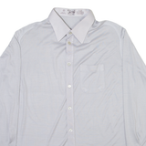 LIBERO Mens Plain Shirt Blue Long Sleeve M