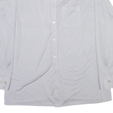 LIBERO Mens Plain Shirt Blue Long Sleeve M
