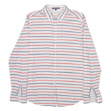 TOMMY HILFIGER Womens Shirt White Striped Long Sleeve UK 10