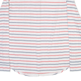 TOMMY HILFIGER Womens Shirt White Striped Long Sleeve UK 10