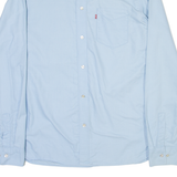 LEVI'S Slim Fit Mens Plain Shirt Blue Long Sleeve S
