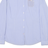 NAPAPIJRI Mens Shirt Blue Check Long Sleeve S