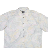FASHION Mens Shirt Grey Geometric L