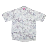 ALESSANDRO MAGNO Mens Shirt Grey Crazy Pattern M