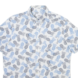 SONOMA Pineapples Mens Shirt White Crazy Pattern L