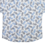 SONOMA Pineapples Mens Shirt White Crazy Pattern L