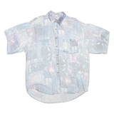 S. OLIVER Mens Shirt Blue Crazy Pattern L