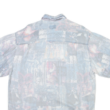 S. OLIVER Mens Shirt Blue Crazy Pattern L