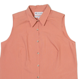 COLUMBIA Womens Shirt Orange Check Sleeveless L