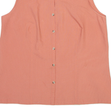 COLUMBIA Womens Shirt Orange Check Sleeveless L