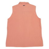 COLUMBIA Womens Shirt Orange Check Sleeveless L