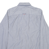 TOMMY HILFIGER Mens Plain Shirt Blue Long Sleeve M
