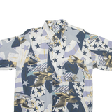 DE HAVILLAND Mens Shirt Blue Crazy Pattern M