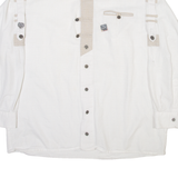 GRACHIEN Mens Plain Shirt White Long Sleeve XL