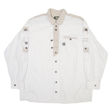 GRACHIEN Mens Plain Shirt White Long Sleeve XL