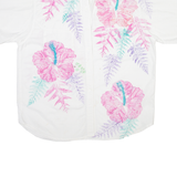 MONTELLO Womens Shirt White Floral XL