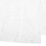 ALESSANDRO POZZI Mens Shirt White Crazy Pattern Long Sleeve M