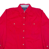 MOUNTAIN LAKE Womens Plain Shirt Red Long Sleeve S