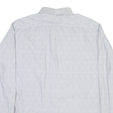 CALVIN KLEIN Mens Shirt White Spotted Long Sleeve L
