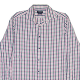 TOMMY HILFIGER Fitted Mens Shirt Pink Check Long Sleeve M