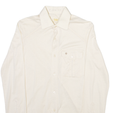 TAILOR Mens Plain Shirt White Long Sleeve S