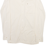 TAILOR Mens Plain Shirt White Long Sleeve S