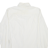 TOMMY HILFIGER Mens Shirt Beige Striped Long Sleeve S