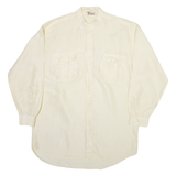 PIANKUSOL Mens Plain Shirt Yellow Long Sleeve L