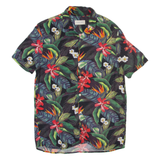 PIER ONE Mens Shirt Green Floral S
