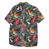 PIER ONE Mens Shirt Green Floral S