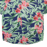 PIER ONE Mens Hawaiian Shirt Blue Floral S