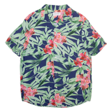 PIER ONE Mens Hawaiian Shirt Blue Floral S