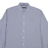 TOMMY HILFIGER Mens Shirt Blue Check Long Sleeve M